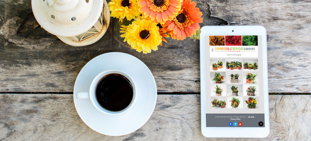 Westbrook Floral website on a smartphone